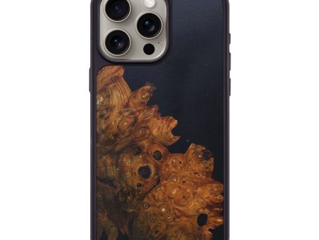 iPhone 15 Pro Max Wood+Resin Phone Case - Kari (Pure Black, 671144) Cheap