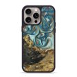 iPhone 15 Pro Max Wood+Resin Phone Case - Ashton (Teal & Gold, 670313) on Sale