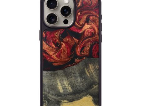 iPhone 15 Pro Max Wood+Resin Phone Case - Dominic (Red, 671133) on Sale