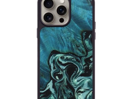 iPhone 15 Pro Max Wood+Resin Phone Case - Kelly (Green, 669941) on Sale