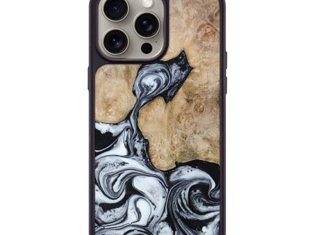 iPhone 15 Pro Max Wood+Resin Phone Case - Jerry (Black & White, 667643) For Discount