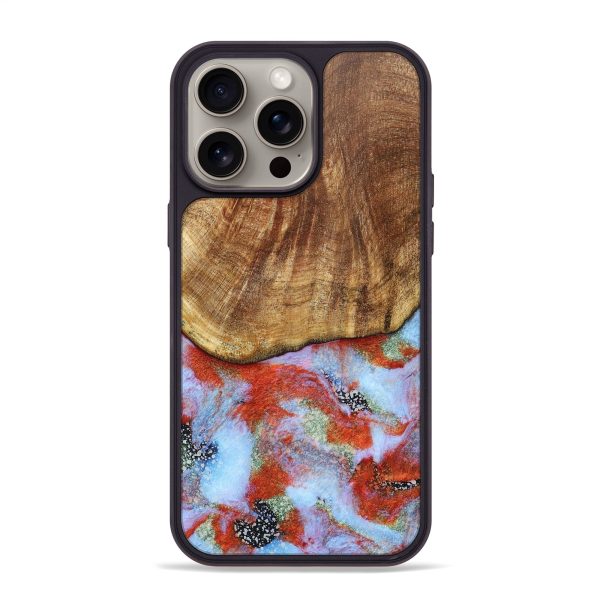 iPhone 15 Pro Max Wood+Resin Phone Case - Robbie (Cosmos, 669062) For Discount