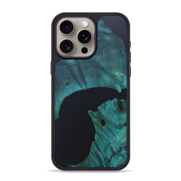 iPhone 15 Pro Max Wood+Resin Phone Case - Emilio (Pure Black, 671559) Fashion