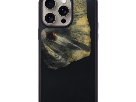 iPhone 15 Pro Max Wood+Resin Phone Case - Amelia (Pure Black, 670406) Fashion