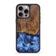 iPhone 15 Pro Max Wood+Resin Phone Case - Ashlee (Blue, 671010) For Cheap