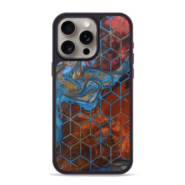 iPhone 15 Pro Max Wood+Resin Phone Case - Jaiden (Pattern, 671522) Online now