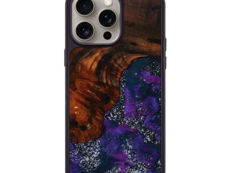 iPhone 15 Pro Max Wood+Resin Phone Case - Daniella (Cosmos, 667716) For Sale