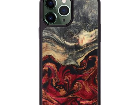 iPhone 13 Pro Max Wood+Resin Phone Case - Trudy (Red, 671104) For Discount