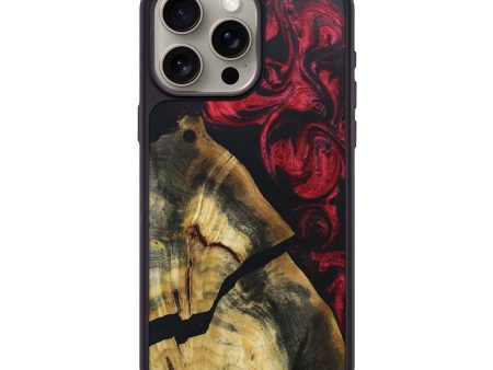 iPhone 15 Pro Max Wood+Resin Phone Case - Haylee (Red, 671078) Hot on Sale