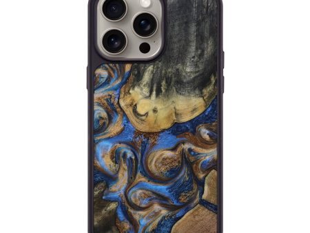 iPhone 15 Pro Max Wood+Resin Phone Case - Victoria (Mosaic, 667410) For Sale