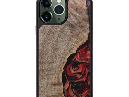 iPhone 13 Pro Max Wood+Resin Phone Case - Cierra (Red, 667795) For Cheap