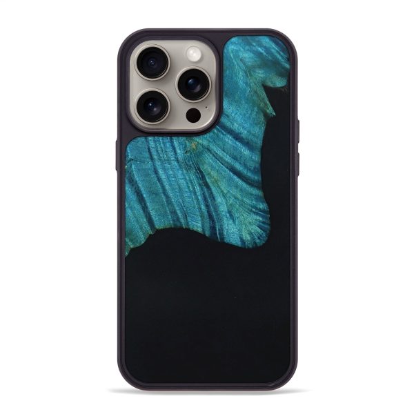 iPhone 15 Pro Max Wood+Resin Phone Case - Colin (Pure Black, 670404) Hot on Sale