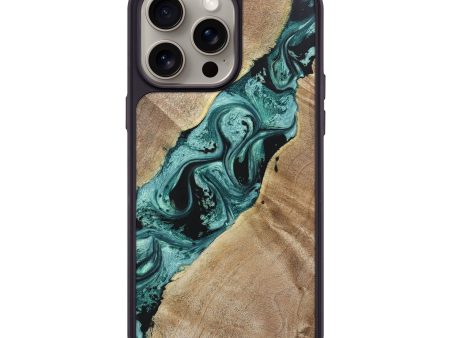 iPhone 15 Pro Max Wood+Resin Phone Case - Jameson (Green, 669946) Online Hot Sale