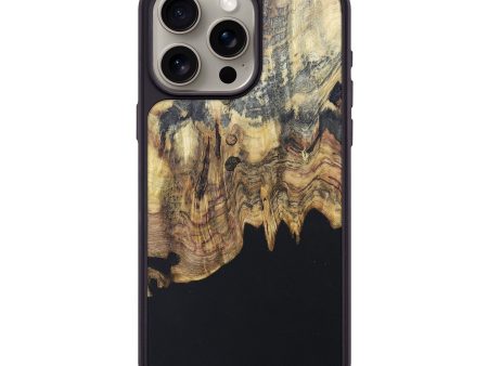 iPhone 15 Pro Max Wood+Resin Phone Case - Tamika (Pure Black, 671566) Online