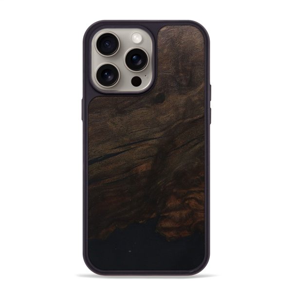 iPhone 15 Pro Max Wood+Resin Phone Case - Myrna (Wood Burl, 670362) Fashion