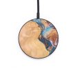 Circle Wood+Resin Wireless Charger - Elijah (Teal & Gold, 671402) For Sale