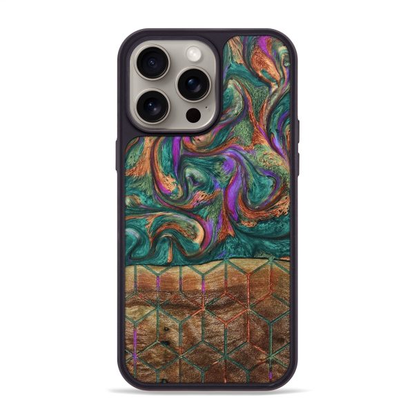 iPhone 15 Pro Max Wood+Resin Phone Case - Julia (Pattern, 669307) Online now