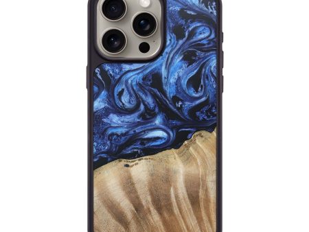 iPhone 15 Pro Max Wood+Resin Phone Case - Analia (Blue, 671011) Discount