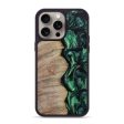 iPhone 15 Pro Max Wood+Resin Phone Case - Byron (Green, 667700) Hot on Sale