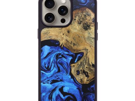 iPhone 15 Pro Max Wood+Resin Phone Case - Winifred (Blue, 668504) Online Hot Sale