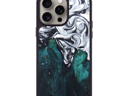 iPhone 15 Pro Max Wood+Resin Phone Case - Willa (Black & White, 669524) Fashion