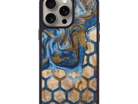 iPhone 15 Pro Max Wood+Resin Phone Case - Penelope (Pattern, 669862) For Sale