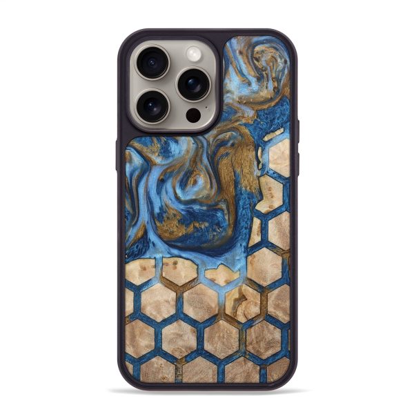 iPhone 15 Pro Max Wood+Resin Phone Case - Penelope (Pattern, 669862) For Sale