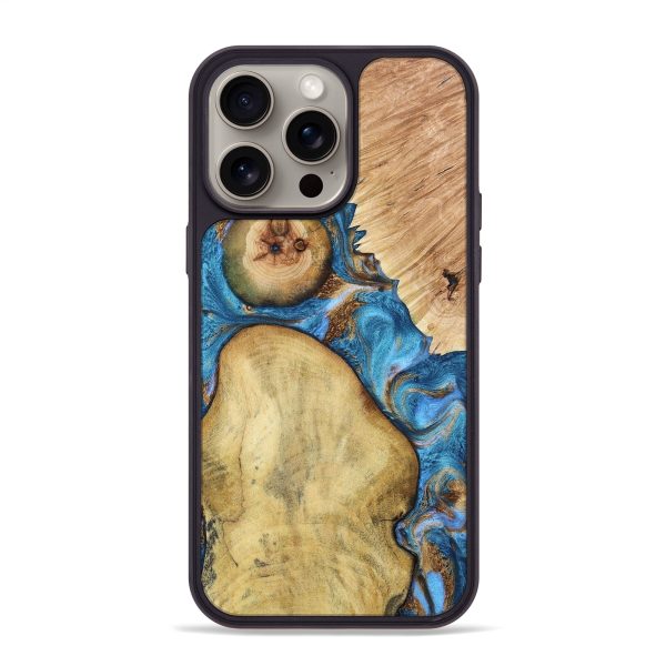 iPhone 15 Pro Max Wood+Resin Phone Case - Randal (Mosaic, 666765) Discount