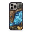 iPhone 15 Pro Max Wood+Resin Phone Case - Luciana (Blue, 669394) For Cheap