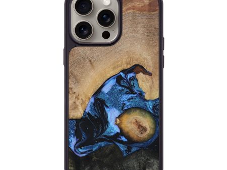 iPhone 15 Pro Max Wood+Resin Phone Case - Mya (Mosaic, 666767) Discount