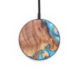 Circle Wood+Resin Wireless Charger - Earl (Teal & Gold, 671401) For Discount