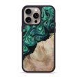 iPhone 15 Pro Max Wood+Resin Phone Case - Andrew (Green, 669181) Online Sale