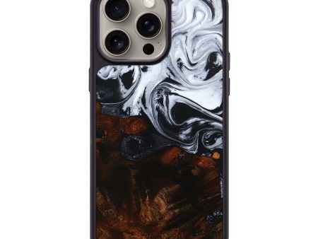 iPhone 15 Pro Max Wood+Resin Phone Case - Grant (Black & White, 667648) Online now