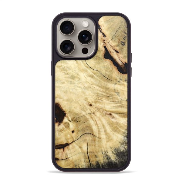 iPhone 15 Pro Max Wood+Resin Phone Case - Justin (Wood Burl, 667912) For Cheap