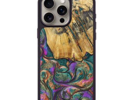 iPhone 15 Pro Max Wood+Resin Phone Case - Lindsay (Green, 670672) Online