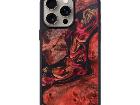 iPhone 15 Pro Max Wood+Resin Phone Case - Danny (Red, 671093) Supply