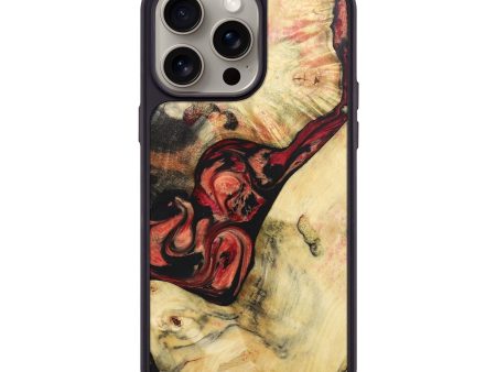 iPhone 15 Pro Max Wood+Resin Phone Case - Julia (Red, 667805) Discount