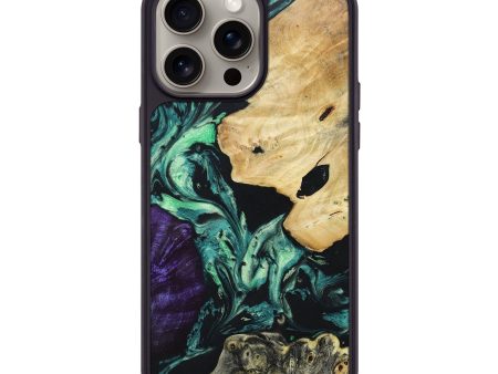 iPhone 15 Pro Max Wood+Resin Phone Case - Arielle (Mosaic, 667785) Online now