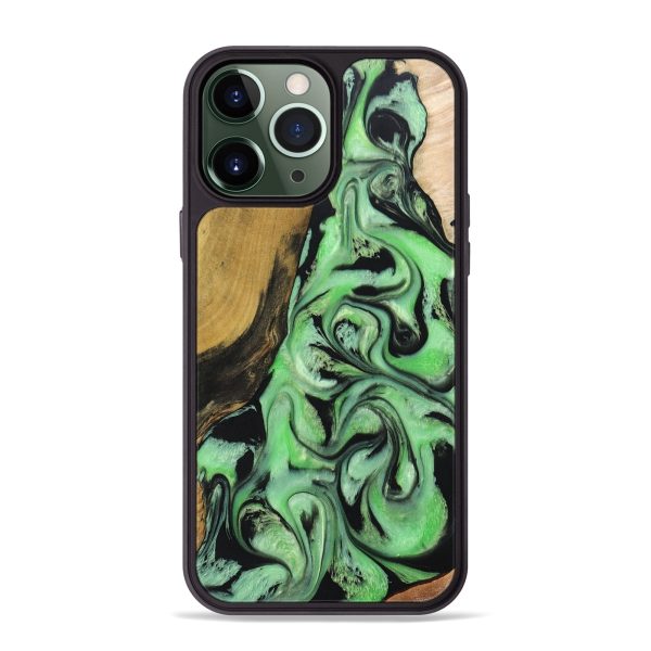 iPhone 13 Pro Max Wood+Resin Phone Case - Shanice (Mosaic, 670577) Fashion