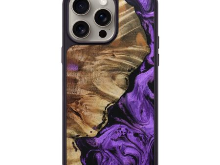 iPhone 15 Pro Max Wood+Resin Phone Case - Dennis (Purple, 667434) Hot on Sale