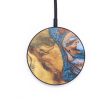 Circle Wood+Resin Wireless Charger - Sophie (Teal & Gold, 671403) Cheap