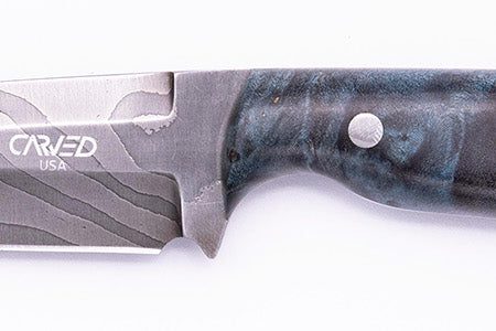 Carved Damascus Field Knife #20650 Online now