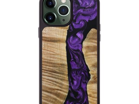 iPhone 13 Pro Max Wood+Resin Phone Case - Hugo (Purple, 667490) Cheap