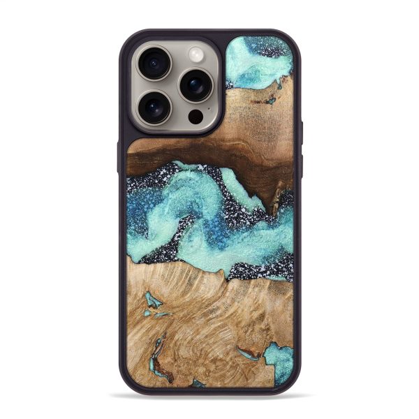 iPhone 15 Pro Max Wood+Resin Phone Case - Irma (Cosmos, 667851) Online now