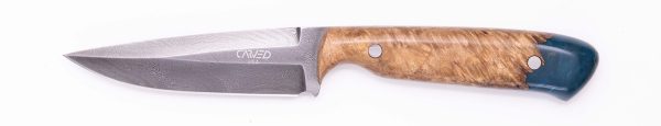 Carved Damascus Field Knife #20601 Discount