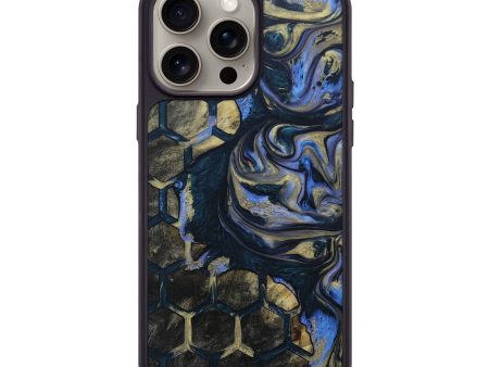 iPhone 15 Pro Max Wood+Resin Phone Case - Tyra (Pattern, 667078) Discount