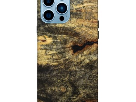 iPhone 14 Pro Max Wood+Resin Live Edge Phone Case - Becky (Wood Burl, 667156) For Cheap