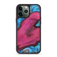 iPhone 13 Pro Max Wood+Resin Phone Case - Silas (Teal & Gold, 668782) Fashion