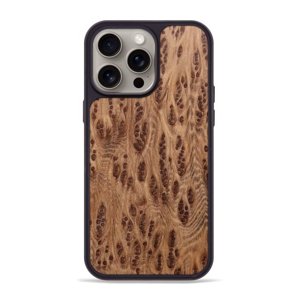 iPhone 15 Pro Max Wood+Resin Phone Case - Lester (Wood Burl, 667906) Discount