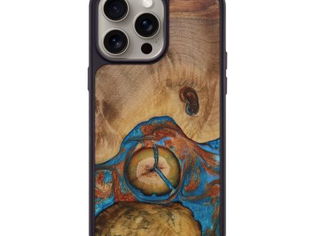 iPhone 15 Pro Max Wood+Resin Phone Case - Eli (Mosaic, 667057) on Sale